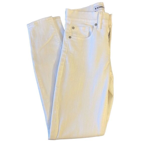 NWOT express ankle leggings white jeans size 0 - Picture 2 of 6